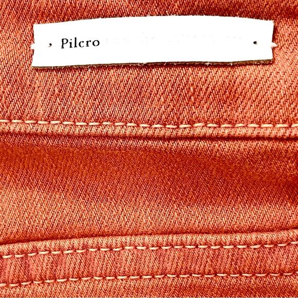 Pilcro and the Letterpress Salmon High-Rise Bootcut Raw Hem Cropped Jeans - 28 - Picture 8 of 13